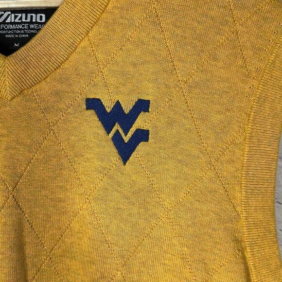 Mizuno Performance Wear Windlite West Virginia Lined Argyle‎ Golf Vest Size M - Picture 2 of 10